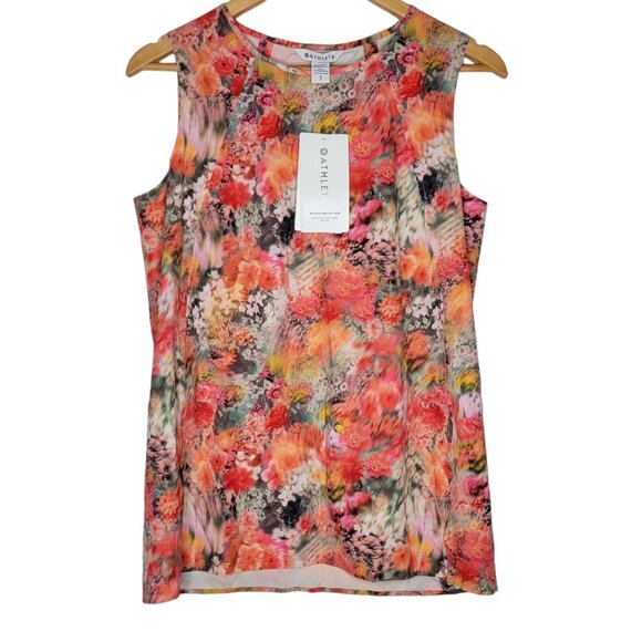 NEW Athleta Small Camisole Raffinee Zephyr Sleeveless Top Floral Pattern Women's - Picture 1 of 5